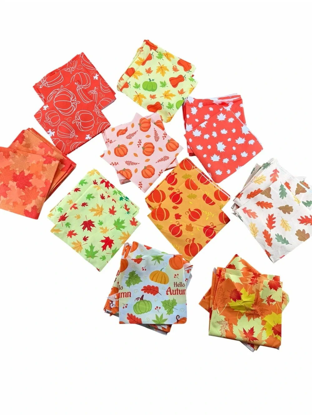 93 Pieces Autumn/Fall Dog Bandanas Bulk/Triangle Scarves for small/Medium Dogs